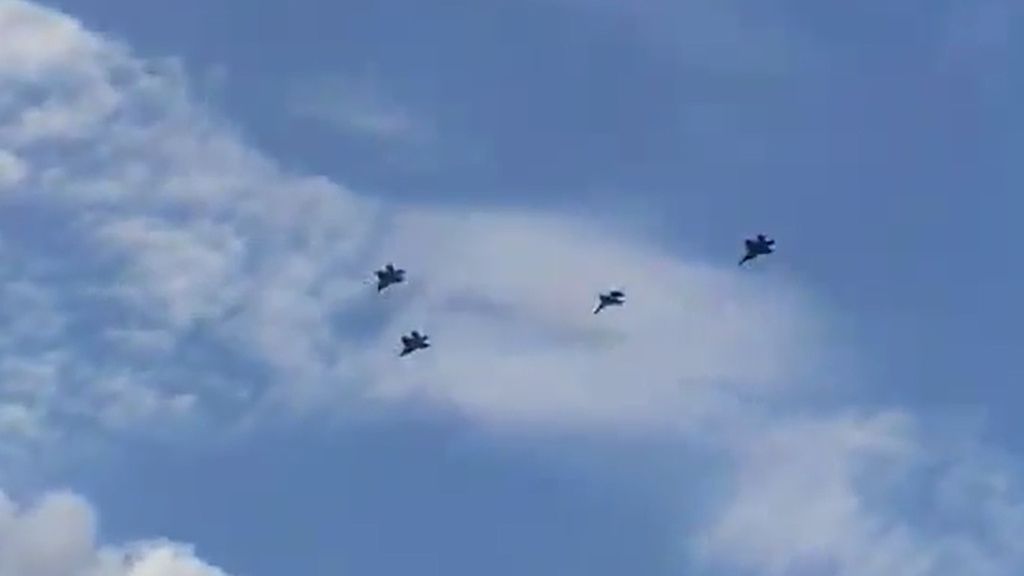 F-16 w pobliżu Poznania, lot z kodem "SLAB01"