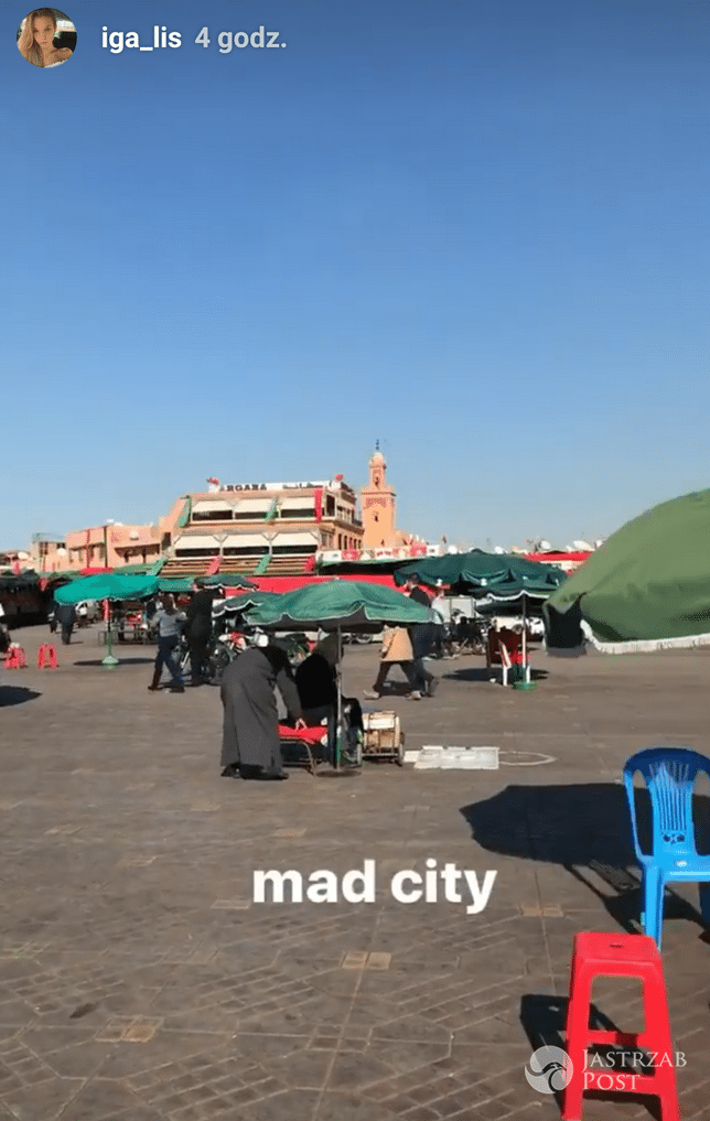 Iga Lis na wakacjach w Marrakeszu - Instagram