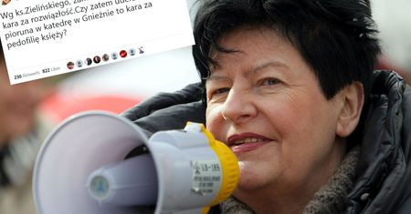 Ostry wpis Joanny Senyszyn. "Uderzenie pioruna w katedrę w Gnieźnie to kara za..."