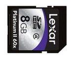 8 GB na kartach SDHC Lexara