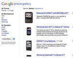 Porównaj telefony z Androidem w galerii Google'a