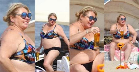 Wakacyjna Katarzyna Niezgoda raczy się zimnym piwkiem na plaży w Sopocie (ZDJĘCIA)