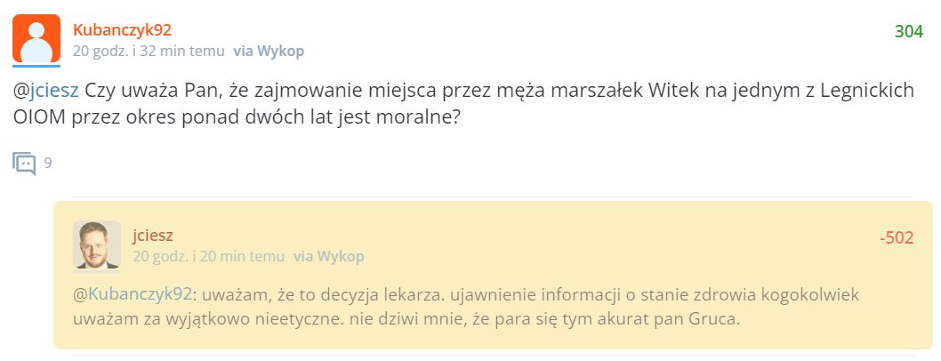 Minister Cieszyński o sprawie męża Elżbiety Witek