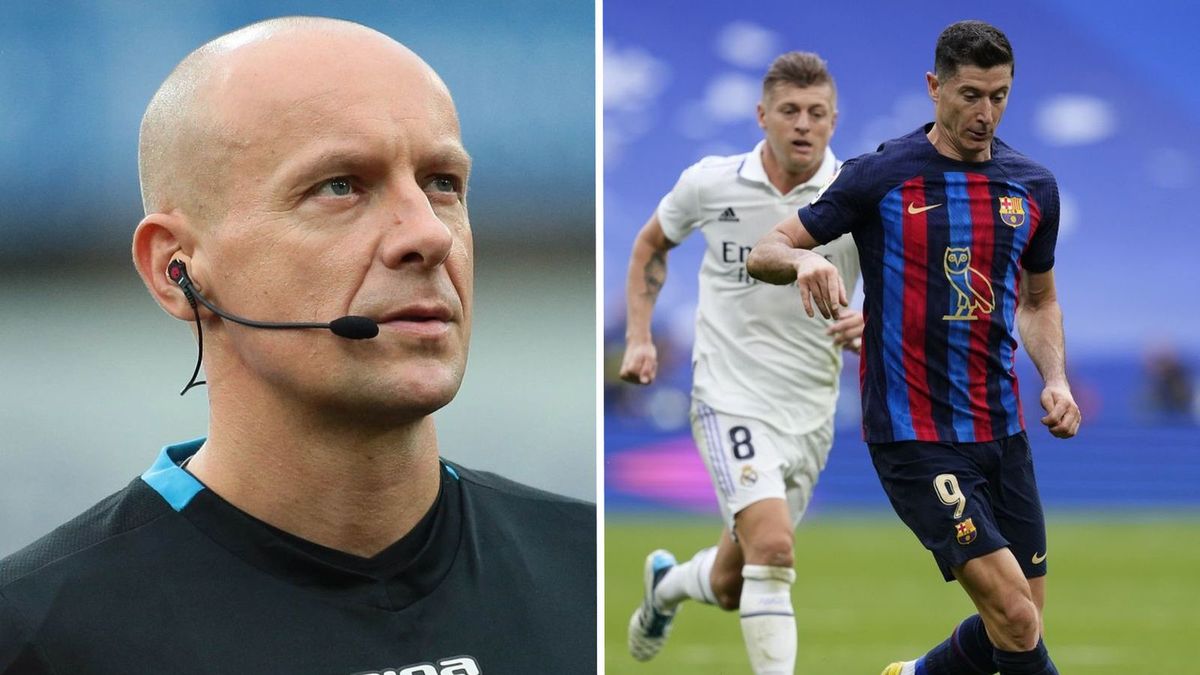 WP SportoweFakty / Tomasz Kudala / Nur Photo/Getty Images / Na zdjęciu: Szymon Marciniak oraz Robert Lewandowski i Toni Kroos w El Clasico