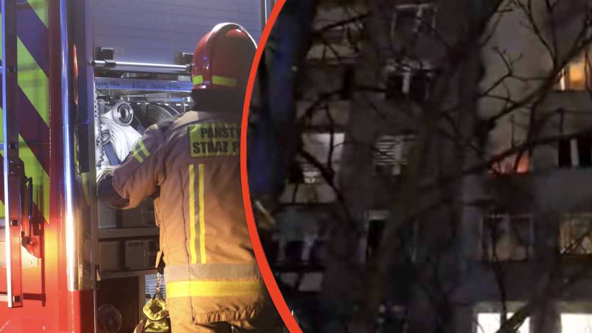 Pożar na VI pietrze wieżowca na stołecznym Bródnie