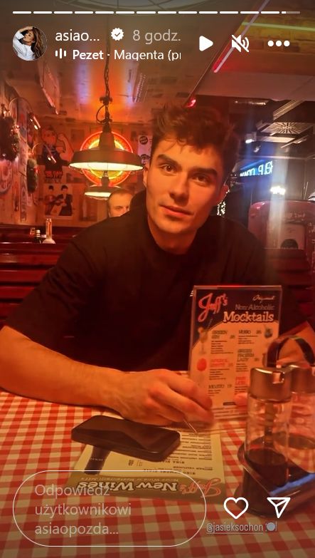 Joanna Opozda na randce ze studnetem pawa