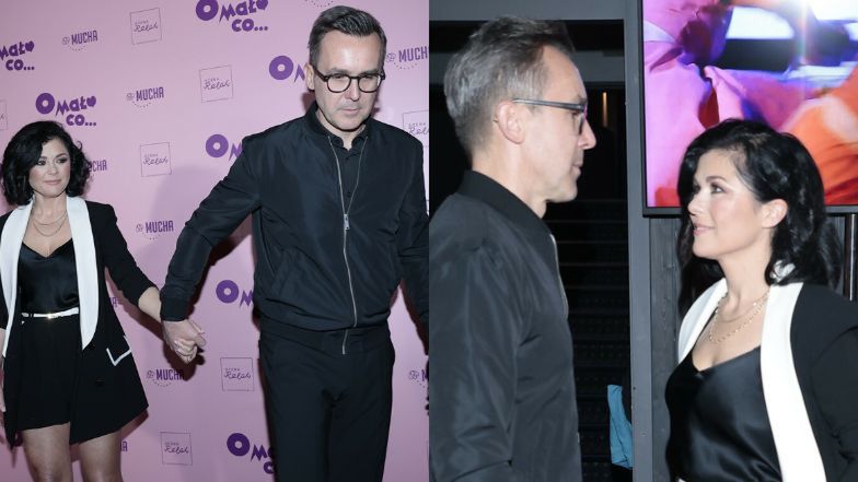 Czarno-biała Katarzyna Cichopek i elegancki Maciej Kurzajewski brylują na premierze spektaklu (ZDJĘCIA) 