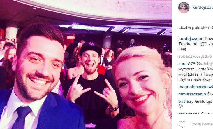 Barbara Kurdej-Szatan, Rafał Szatan i Tomson na Instagramie - Telekamery 2016