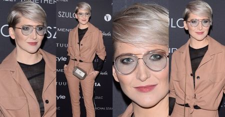 Magda Steczkowska w brudnym różu na pokazie