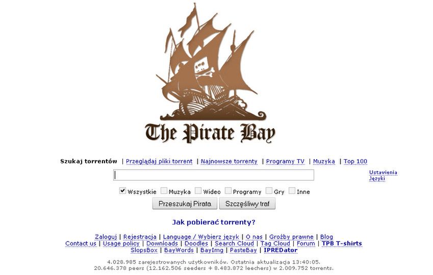 BitTorrent: 25 najlepszych witryn 2009 roku
