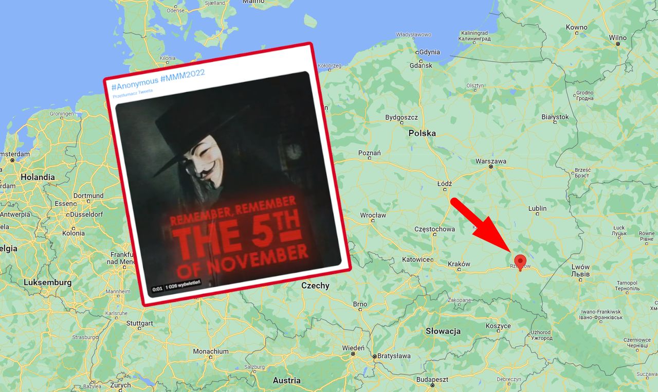 Anonymous pokazali zdjęcia z Polski. Kolektyw wspomina Rzeszów