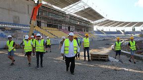 Zawodnicy Orła Łódź na nowym stadionie (galeria)