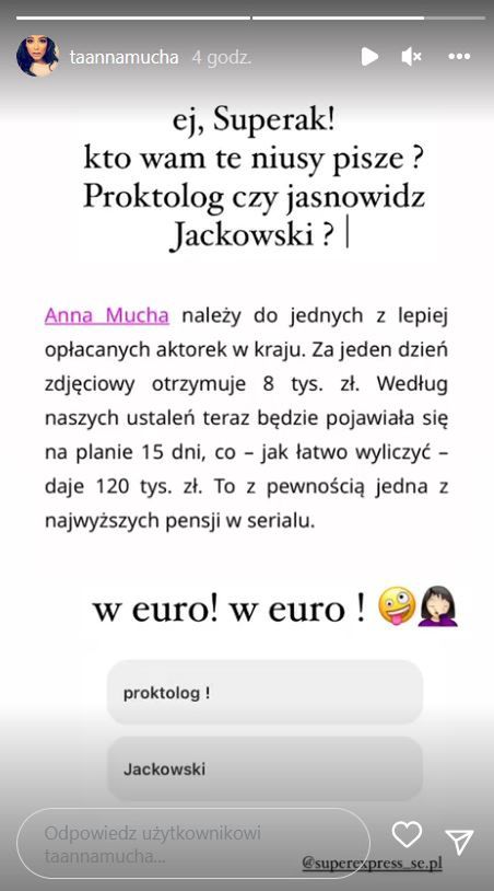 Anna Mucha zakpiła z tabloidu