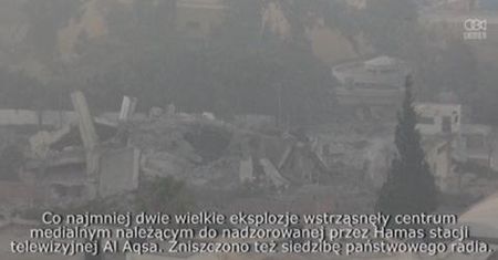 Izrael zaatakował symbole władzy Hamasu w Gazie