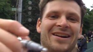 Jedno słowo. Oto co na kamerze napisał Hurkacz
