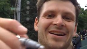 Jedno słowo. Oto co na kamerze napisał Hurkacz