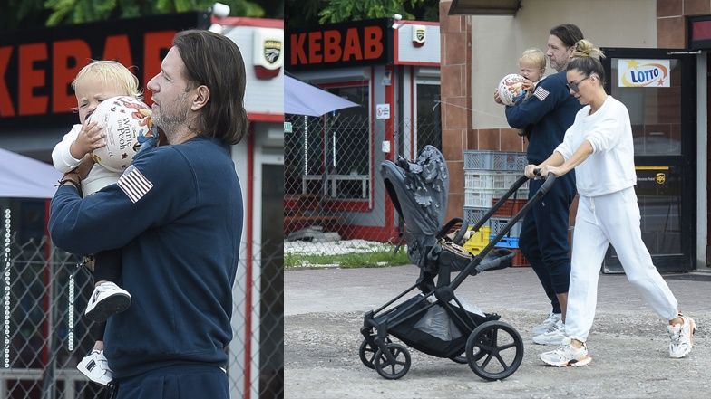 Małgorzata Rozenek i Radosław Majdan na spacerze 