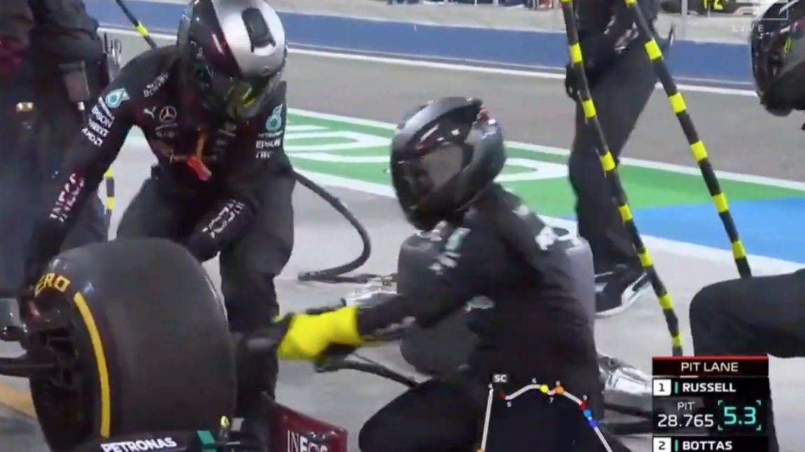 Zdjęcie okładkowe artykułu: Twitter / Sky Sports F1 / Na zdjęciu: pit-stop Mercedesa