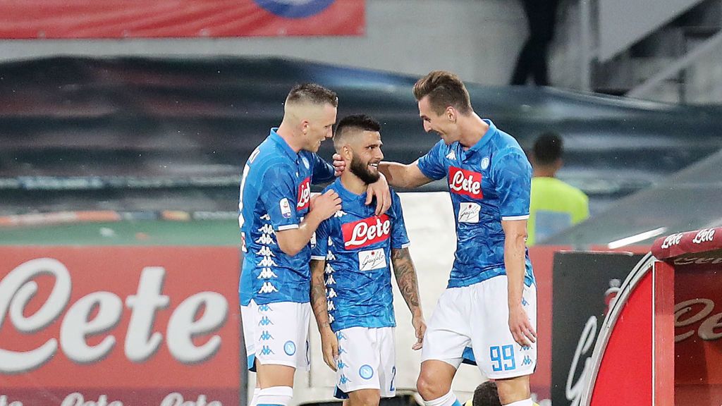 Getty Images / Francesco Pecoraro / Od lewej: Piotr Zieliński, Lorenzo Insigne, Arkadiusz Milik