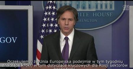 Biały Dom oczekuje, że Unia Europejska nałoży nowe sankcje na Rosję