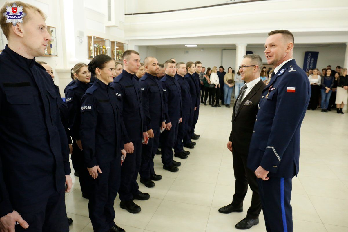 Ślubowanie nowych policjantów w Lublinie