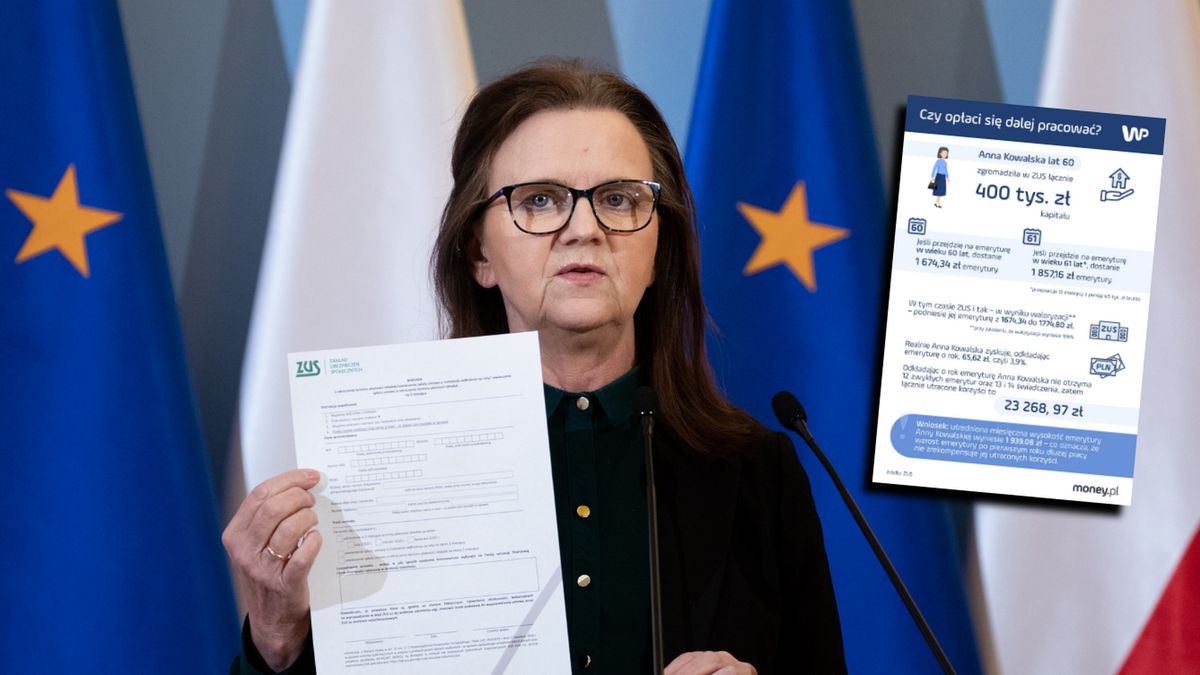 Prezes ZUS. prof. Gertruda Uścińska zachęca do dłuższego pozostawania na rynku pracy i niepobierania emerytur w tym czasie