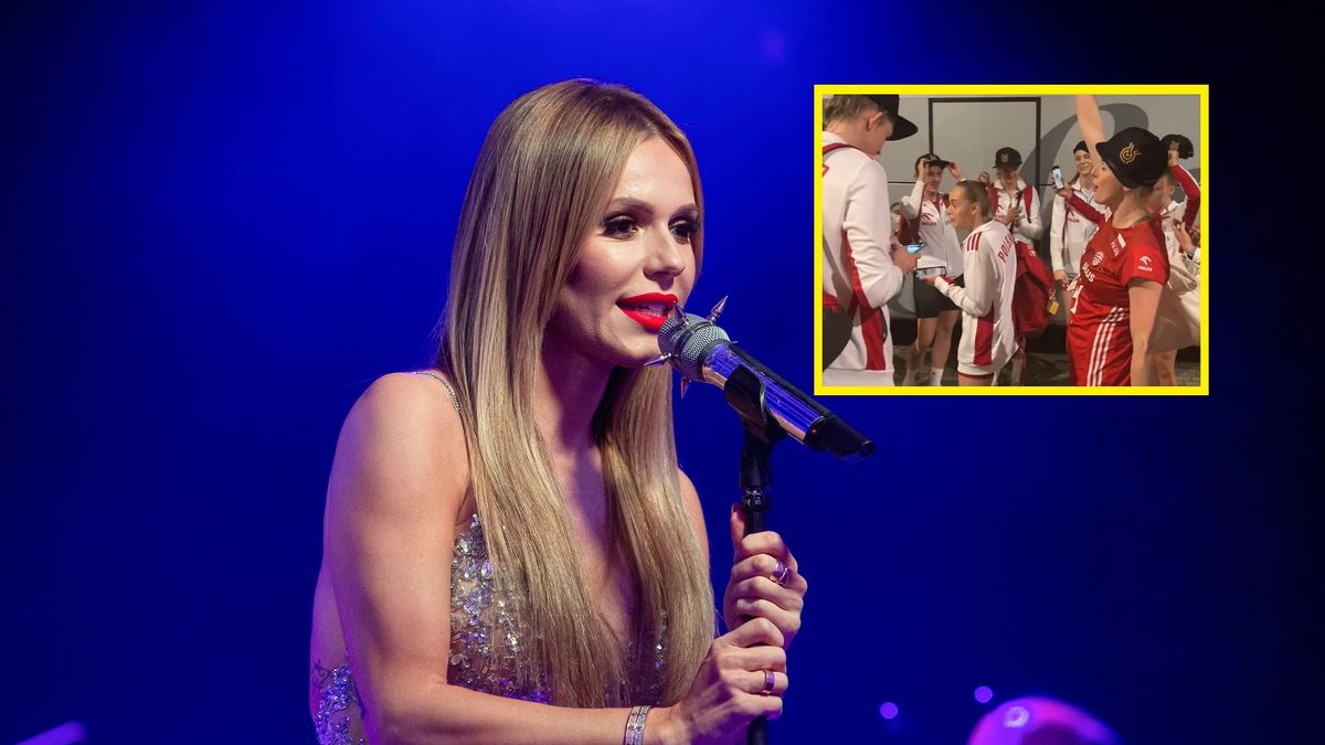 Getty Images / Mateusz Wlodarczyk/NurPhoto / Na zdjęciu: Doda, w prostokącie polskie siatkarki