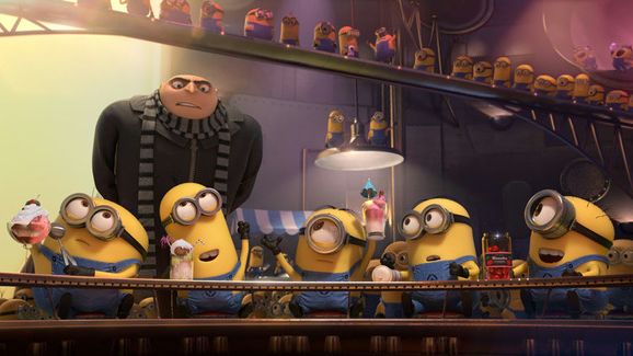 kadr z filmu ''Minionki rozrabiają''