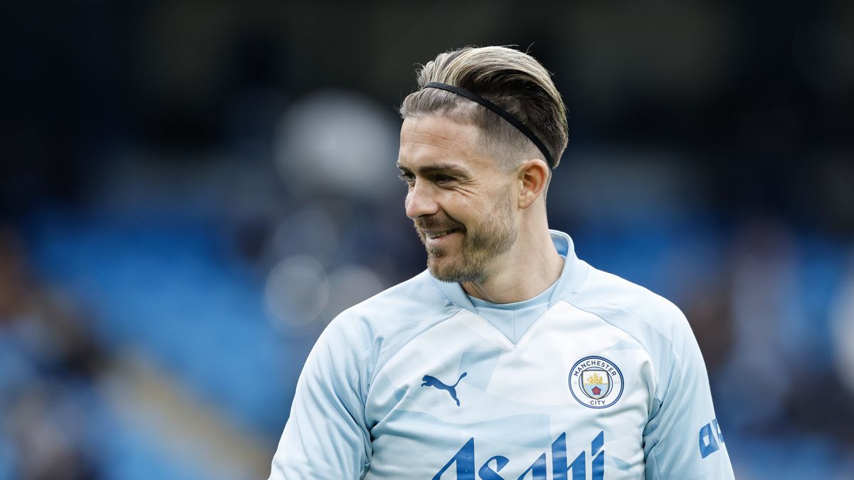 MANCHESTER, ENGLAND - MAY 4: Jack Grealish of Manchester City before the Premier League match between Manchester City and Wolverhampton Wanderers at Etihad Stadium on May 4, 2024 in Manchester, England.(Photo by James Baylis - AMA/Getty Images)