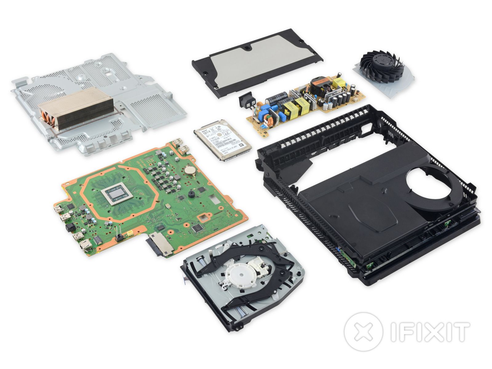 PS4 Pro rozłożone na części i ocenione pod kątem trudności w naprawie 3