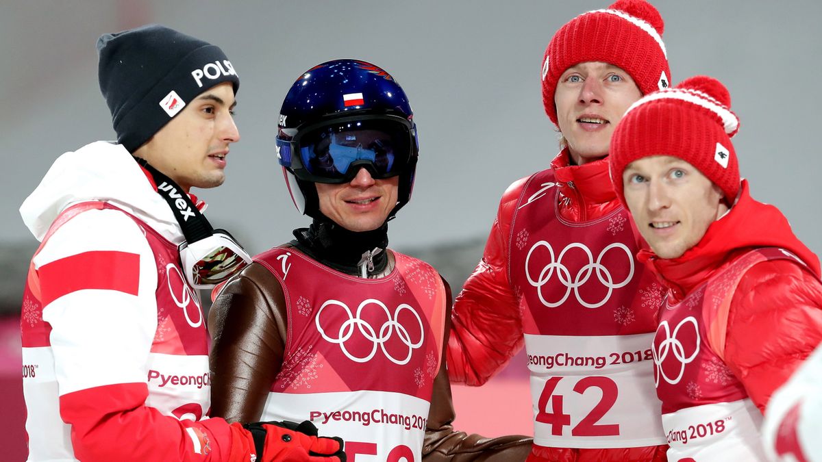 Na zdjęciu od lewej: Maciej Kot, Kamil Stoch, Dawid Kubacki i Stefan Hula