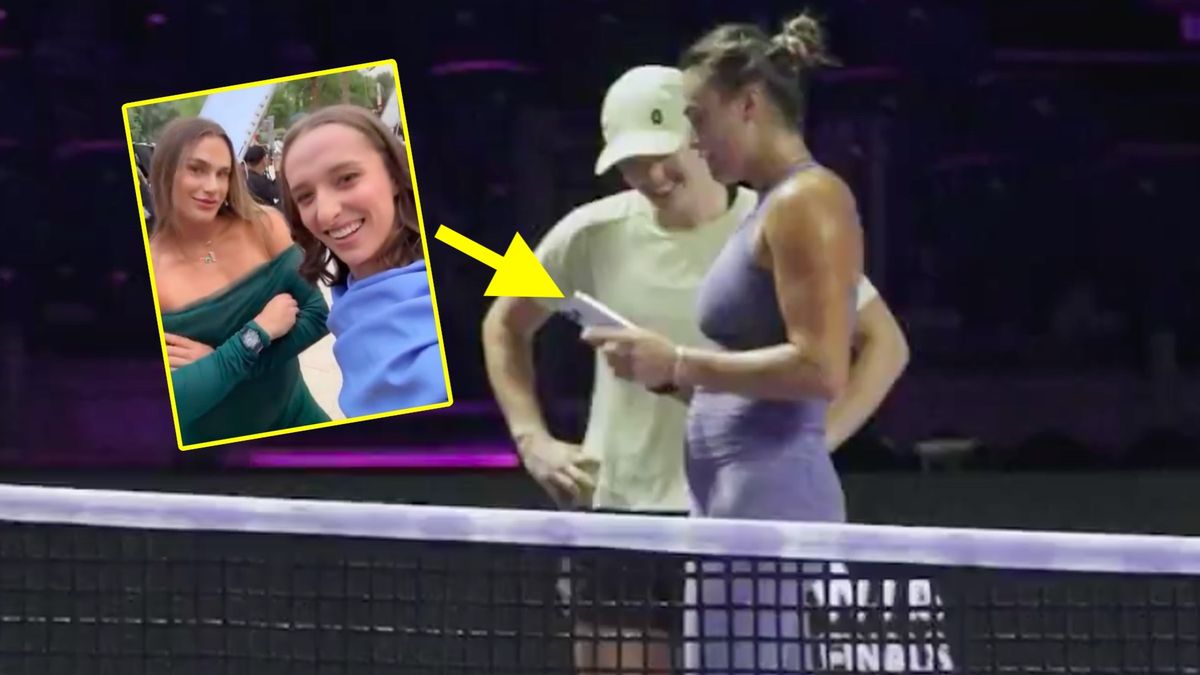 Materiały prasowe / Na głównym zdjęciu: Aryna Sabalenka i Iga Świątek w wersji sportowej (X/Canal Plus Sport), w ramce: tenisistki po metamorfozie (Instagram/arynasabalenka)