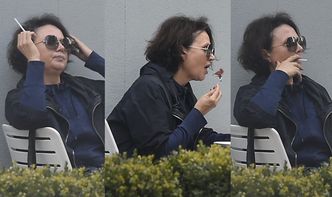 Pieńkowska delektuje się figą i papierosem na obiedzie z córką