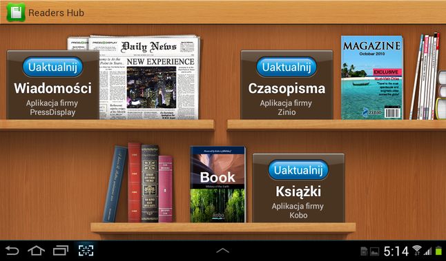 Readers Hub w Galaxy Tabie 2 7.0 (fot. wł.)