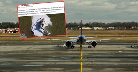 Chwile grozy tuż po starcie. Helikopter runął na ziemię