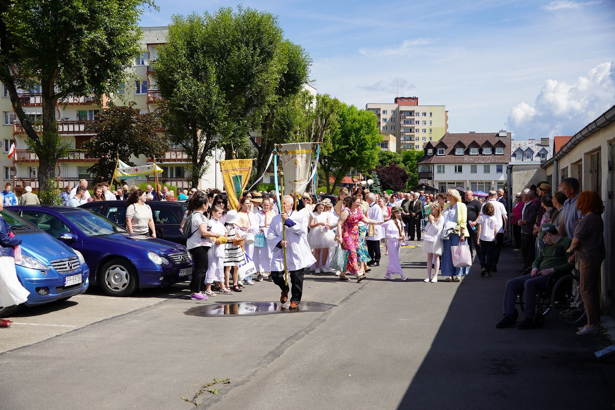 Procesja Bożego Ciała w Parafii Miłosierdzia Bożego w Pile
