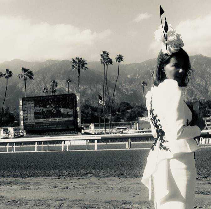Edyta Górniak na zawodach konnych w Los Angeles