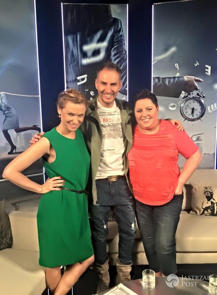 Krzysztof Gojdź z Pauliną Młynarską i Dorotą Wellman