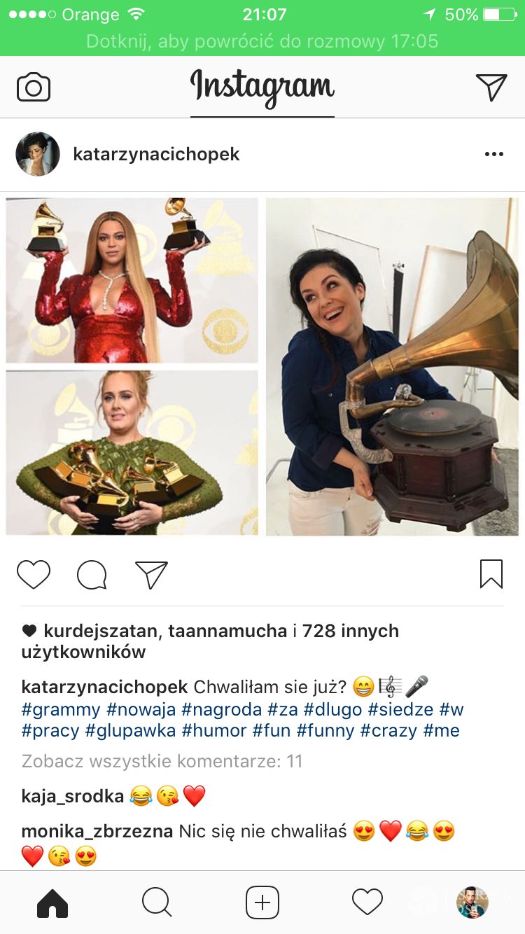 Katarzyna Cichopek dostała Grammy?