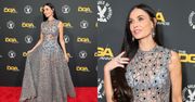 62-letnia Demi Moore zadaje szyku w prześwitującej sukience na kolejnej gali