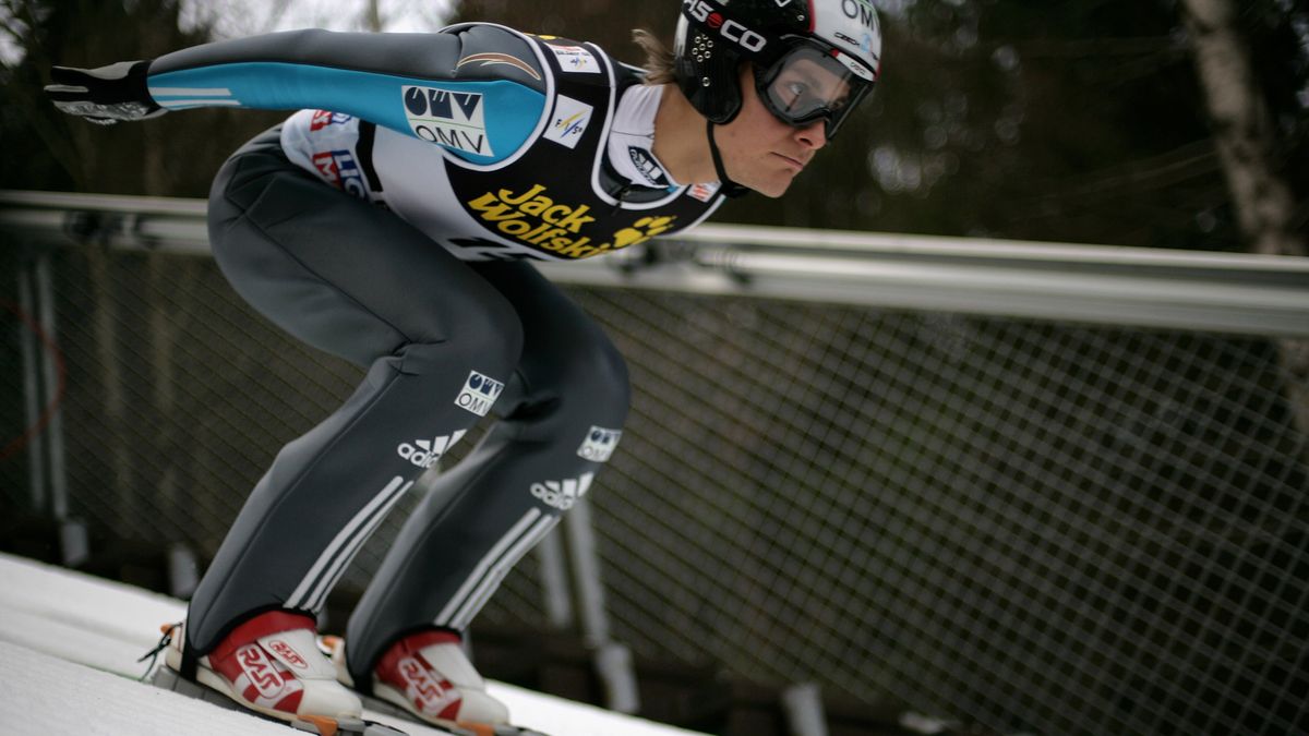 Borek Sedlak jeszcze jako skoczek narciarski