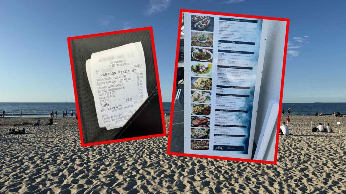 Zjedliśmy obiad przy plaży w Świnoujściu