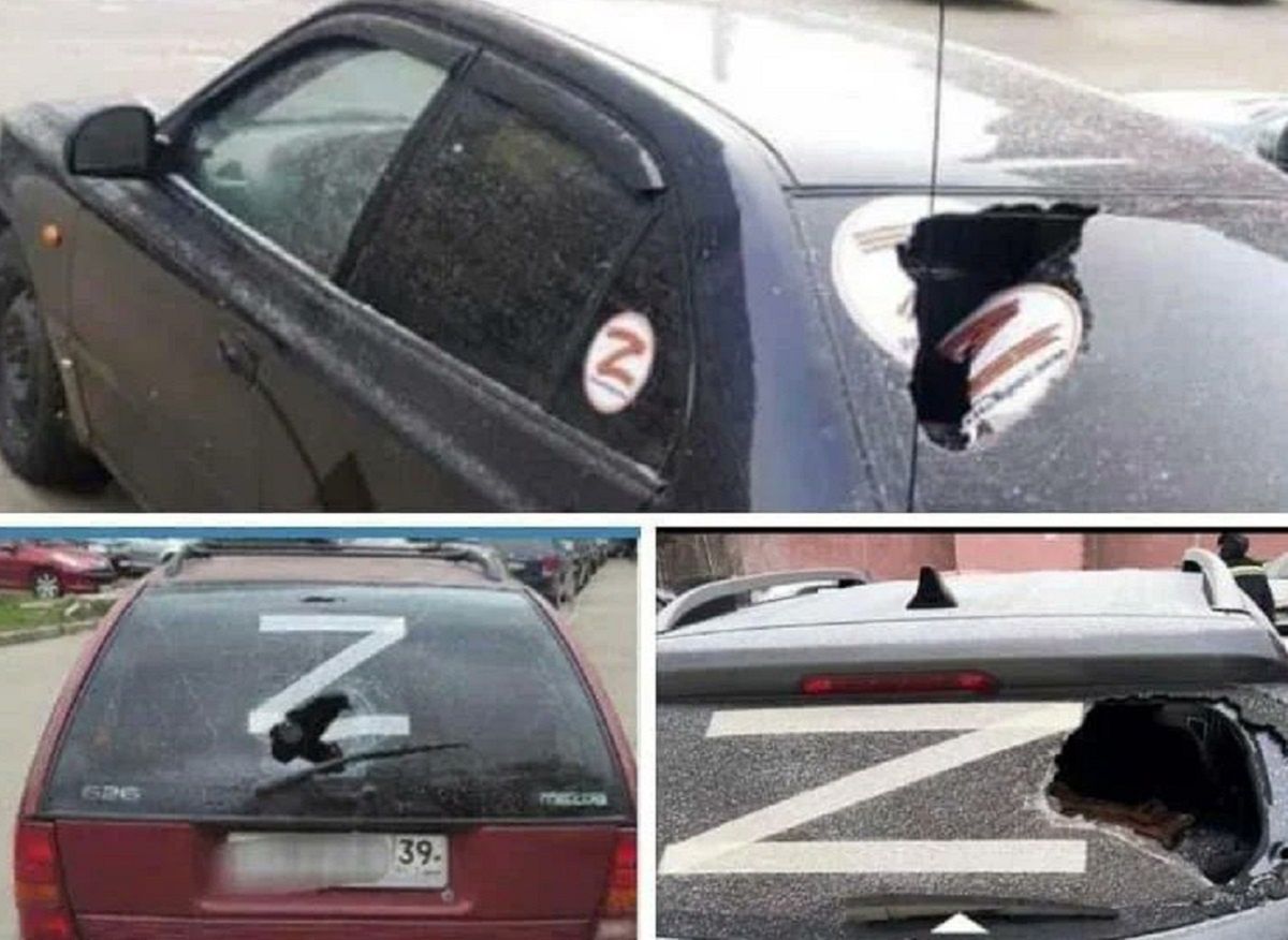 Niszczą auta oznakowane literą "Z". To dzieje się w sercu Rosji