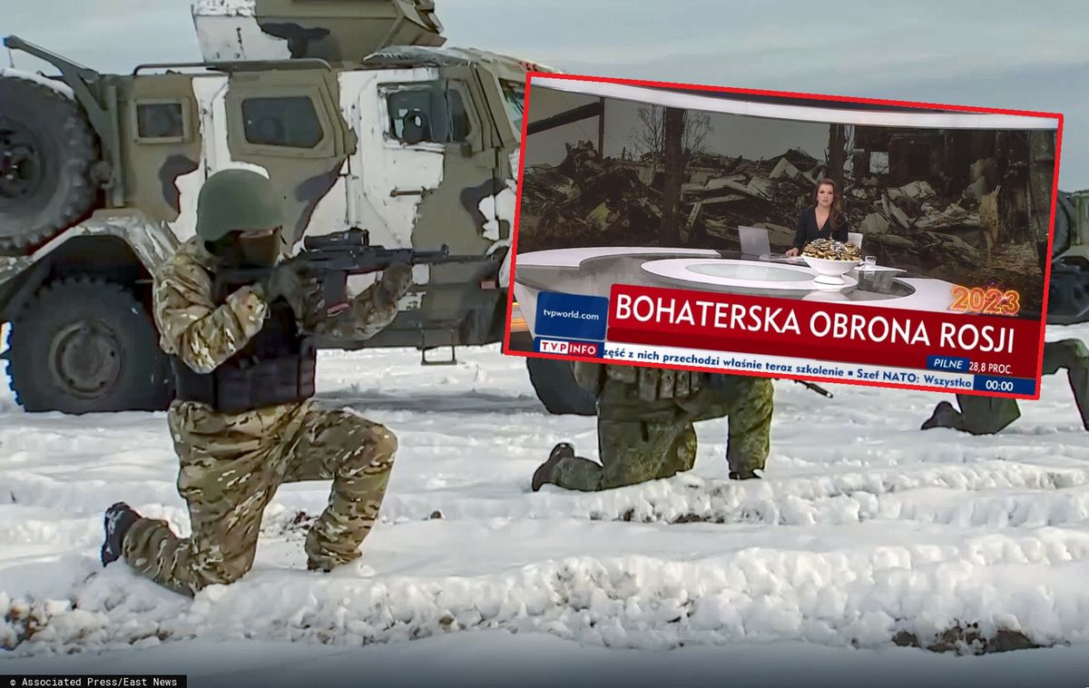 Ćwiczenia wojsk rosyjskich i kontrowersyjny pasek z TVP Info