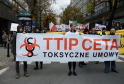 Protest przeciwko CETA w stolicy. Utrudnienia w ruchu