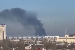 Eksplozja w zakładzie przemysłowym. Kłęby dymu nad Donieckiem