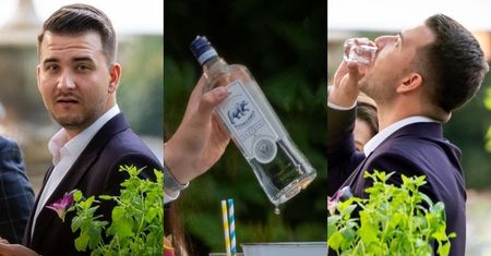 Imprezowy Bartłomiej Misiewicz polewa znajomym wódkę własnej produkcji (ZDJĘCIA)