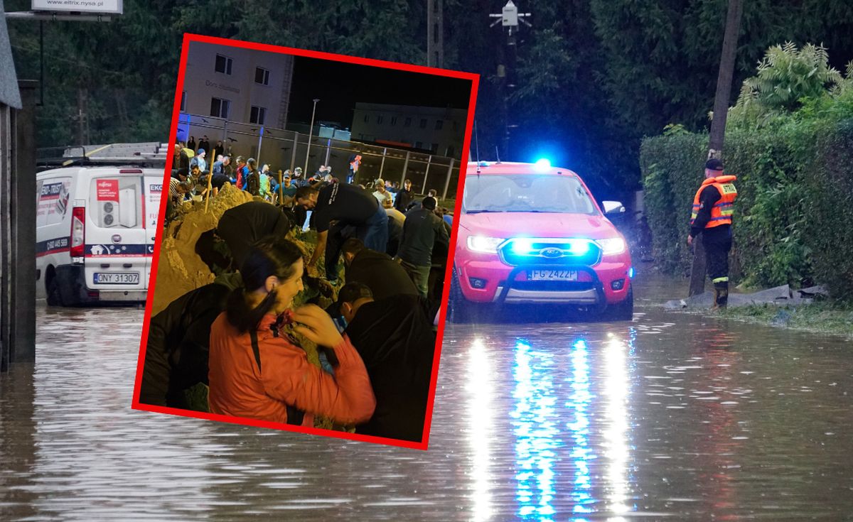 powódź, nysa, siatkarze Serce rośnie. Legendarni polscy siatkarze pomagają na wałach