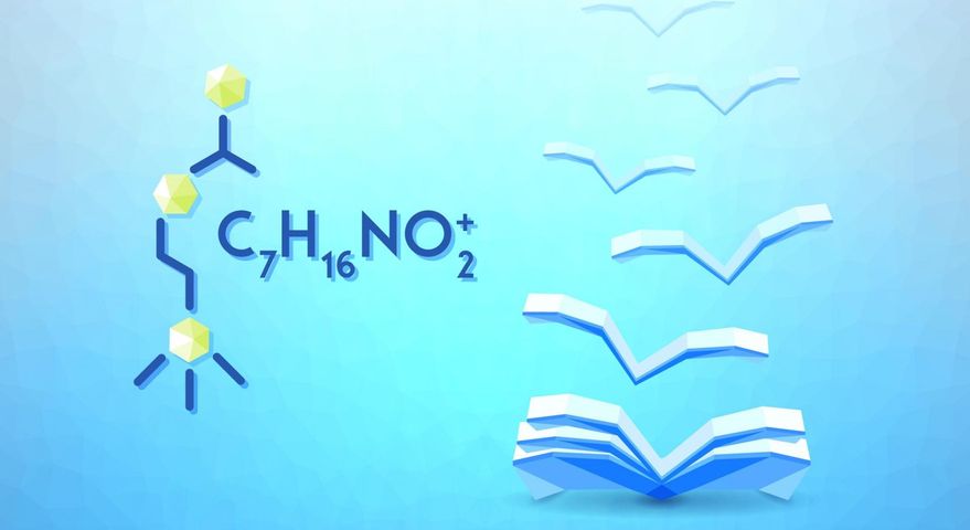 Zdjęcie przedstawia grafikę ilustrującą acetylocholinę