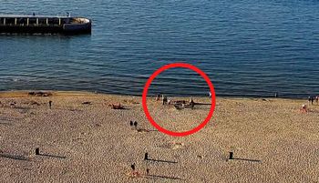 Ujęcia z plaży w Kołobrzegu. Ludzie aż się zatrzymywali